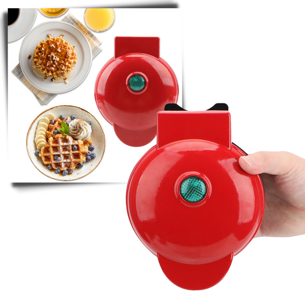 Compact Mini Waffle Maker For Quick Perfect Waffles Every Time