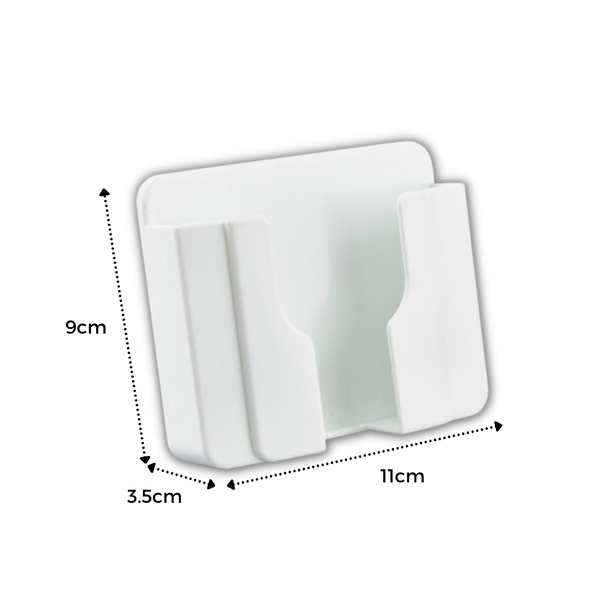 Wall Mounted Phone Holder With Adhesive Mount For Hands Free Viewing