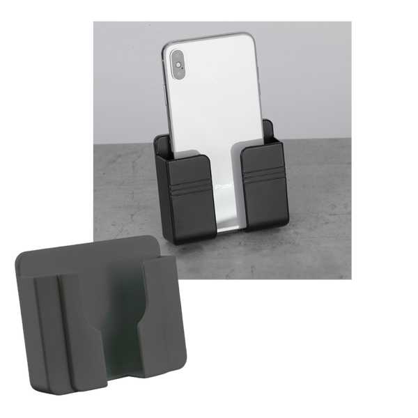 Wall Mounted Phone Holder With Adhesive Mount For Hands Free Viewing