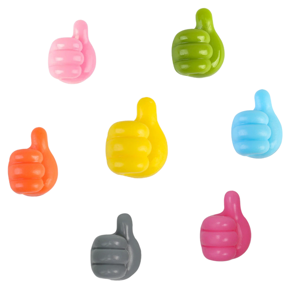 Silicone Thumb Wall Hooks Pack For Cable Management And Glasses