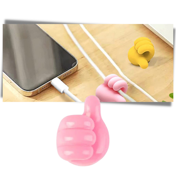 Silicone Thumb Wall Hooks Pack For Cable Management And Glasses