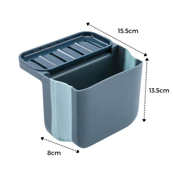 Foldable Sink Waste Filter and Sponge Holder for Clog-Free Kitchen