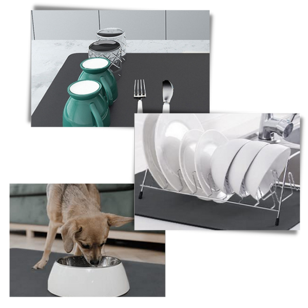 Non Slip Kitchen Drain Mat For Faster Water Drainage And Spill Prevention