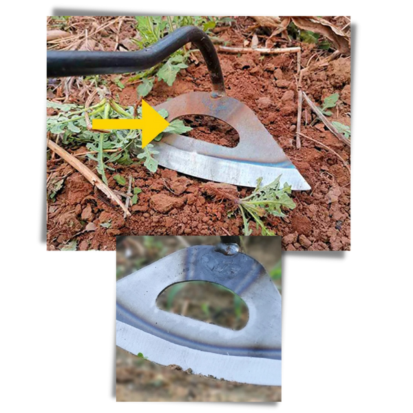 Steel Handheld Hollow Hoe For Weeding And Garden Raking