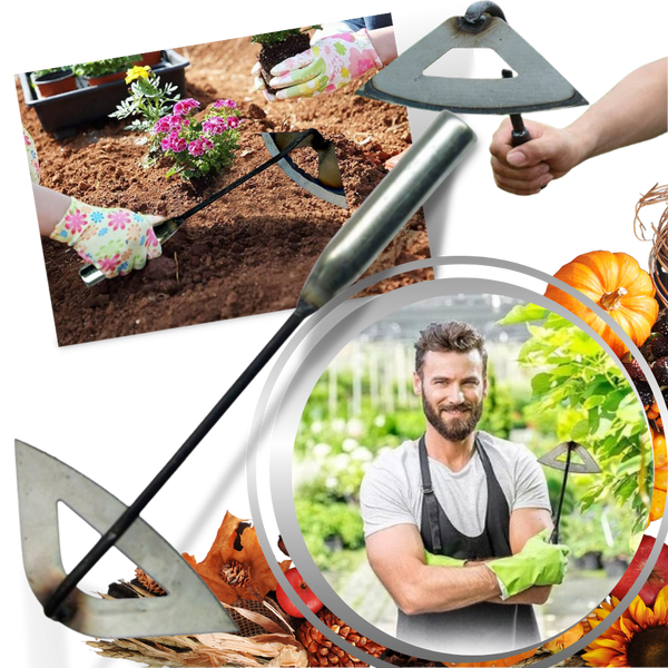Steel Handheld Hollow Hoe For Weeding And Garden Raking