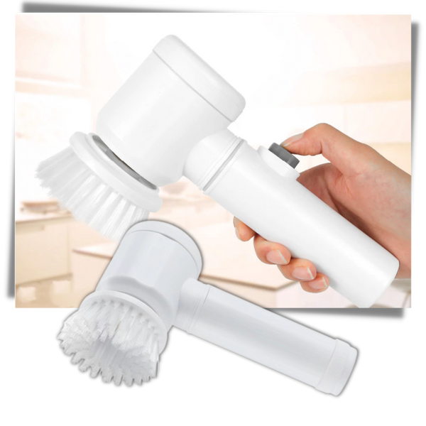 Premium Cordless Cleaning Brush With Interchangeable Heads For Stain Removal