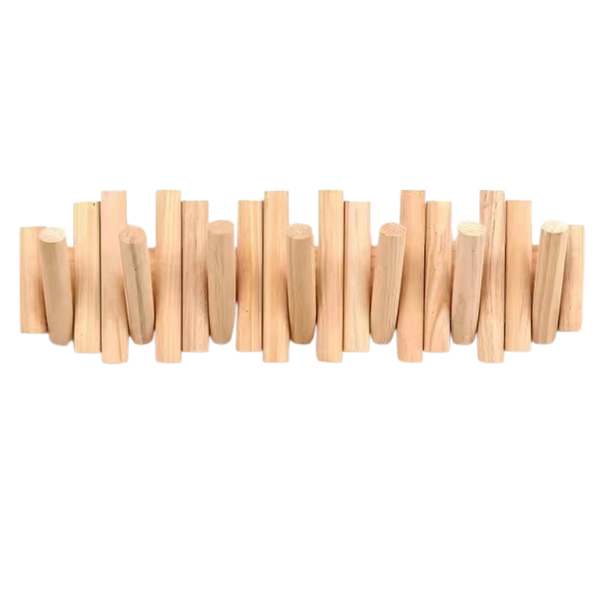 Wooden Minimalist Coat Rack for Strong Load Bearing Coat and Bag Storage