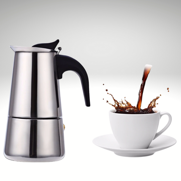 Stainless Steel Italian Coffee Maker 200ml Quick Rich Brew