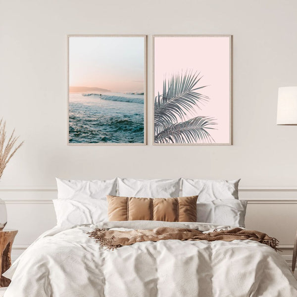 Premium Coastal Seaside Canvas Wall Art 2 Piece Home Decor