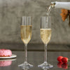 Premium Unbreakable Acrylic Champagne Flutes 4 Piece Clear Set