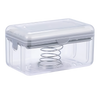 Dual-Function Soap Dispenser With Sponge Holder for Dry Countertops