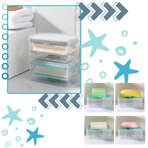 Dual-Function Soap Dispenser With Sponge Holder for Dry Countertops