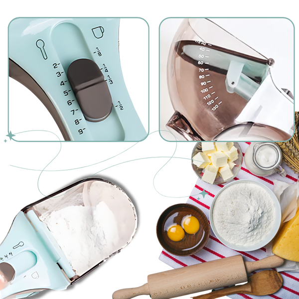 Dual-Mode Adjustable Measuring Cup for Precise Kitchen Measurements