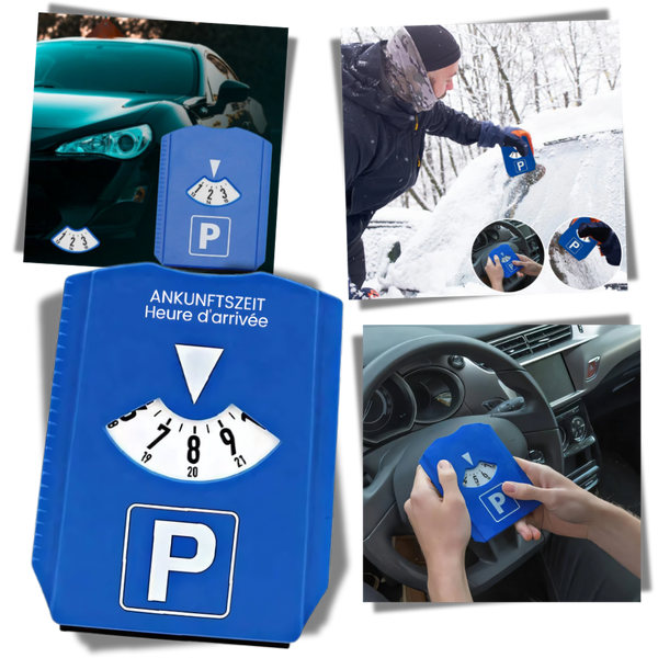 2 In 1 Car Parking Meter With Digital Display And Ice Scraper