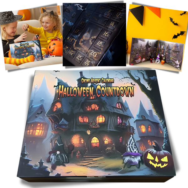 Gnome Halloween Countdown Calendar With Interactive 31 Day Puzzle Decor