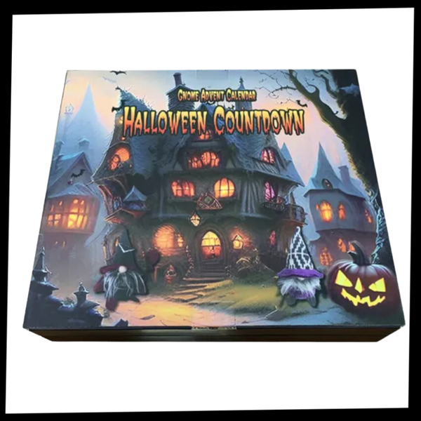 Gnome Halloween Countdown Calendar With Interactive 31 Day Puzzle Decor