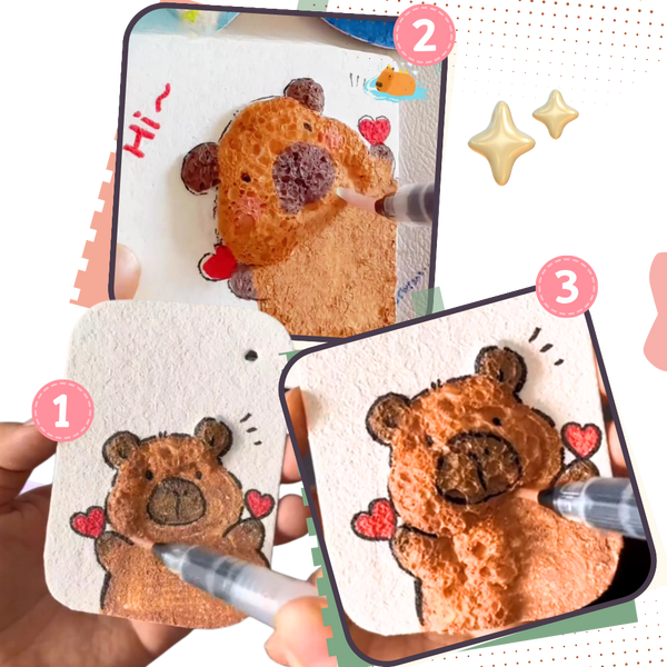 3D Foam Painting Paper Transforms Flat Art Into Lifelike 3D Designs