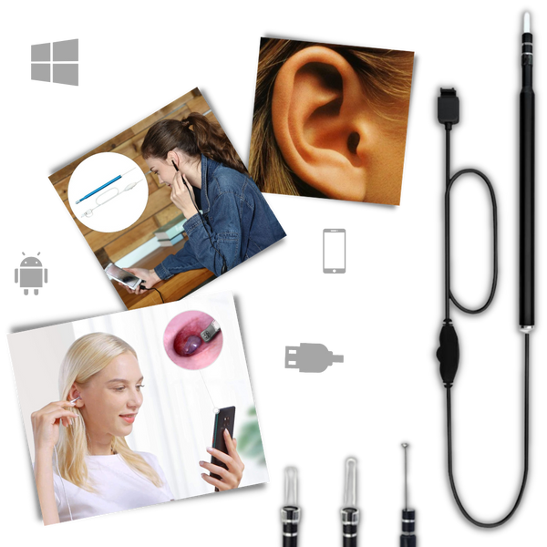 Three In One Ear Inspection Camera With 720P HD View And LED Light