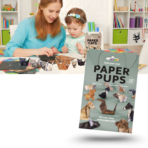 3D Pet Origami Kit for Easy Relaxing Paper Pet Sculptures