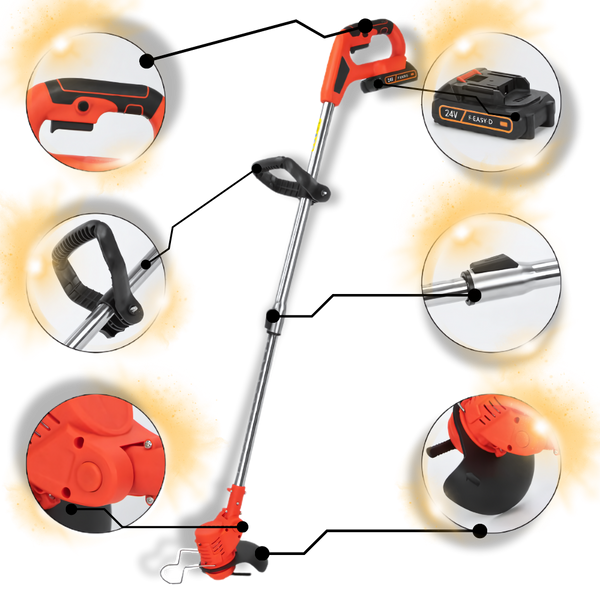 Cordless Grass Trimmer With 3-In-1 Versatility For Easy Yard Care