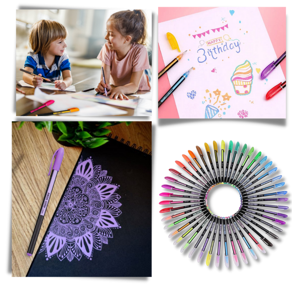 Glitter Gel Pens Set With Smooth Ink For Multicolor Art And Journaling