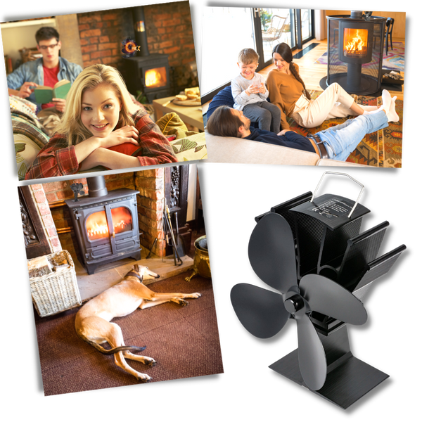 Heat Powered Stove Fan For Fireplaces Ultra Quiet Air Circulation