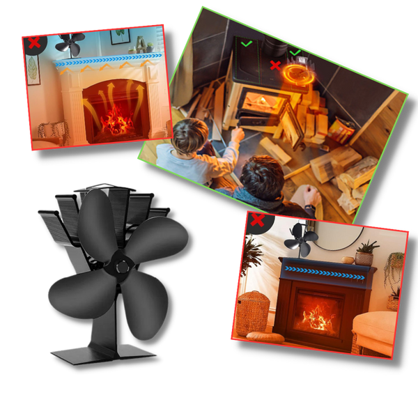 Heat Powered Stove Fan For Fireplaces Ultra Quiet Air Circulation