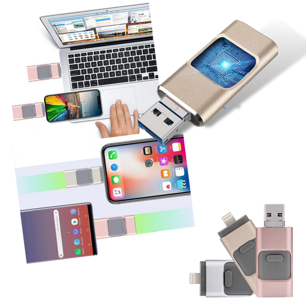 Multi Connector USB Flash Drive For Seamless Cross Platform Transfer