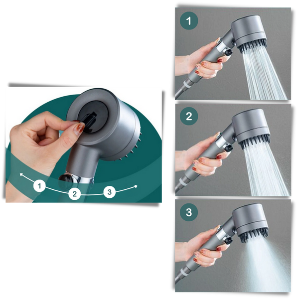 Four In One High Pressure Shower Head With Purified Water For Healthier Hair