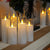 LED Flameless Acrylic Candles 9 Piece Set With Remote Timer