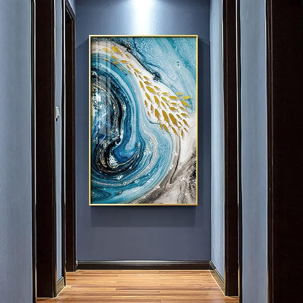 Blue Agate Canvas Wall Art Premium Abstract Home Decor