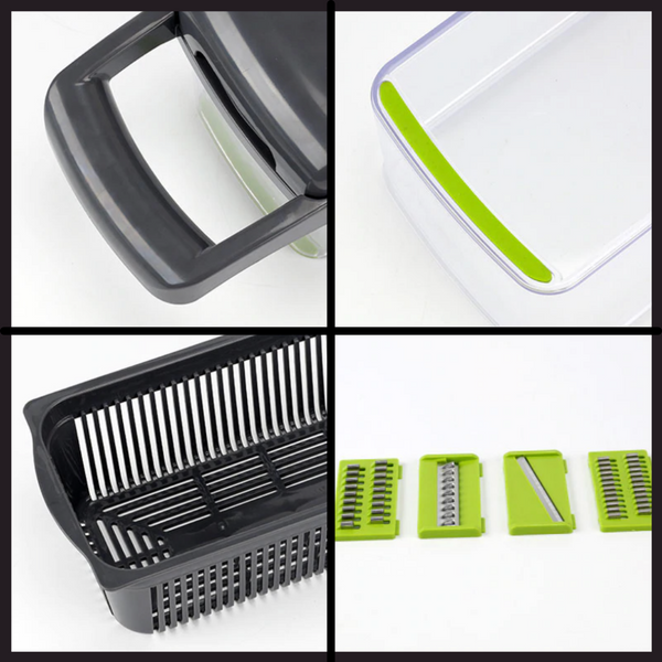 Eight In One Mandoline Slicer With Seven Sharp Blades For Precise Prep