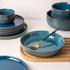 Anatoli 12 Piece Minimalist Dinnerware Set For Everyday Modern Dining