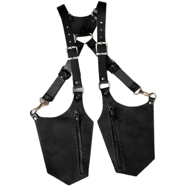 Medieval Leather Bag With Secure Anti Theft Design For Costumes