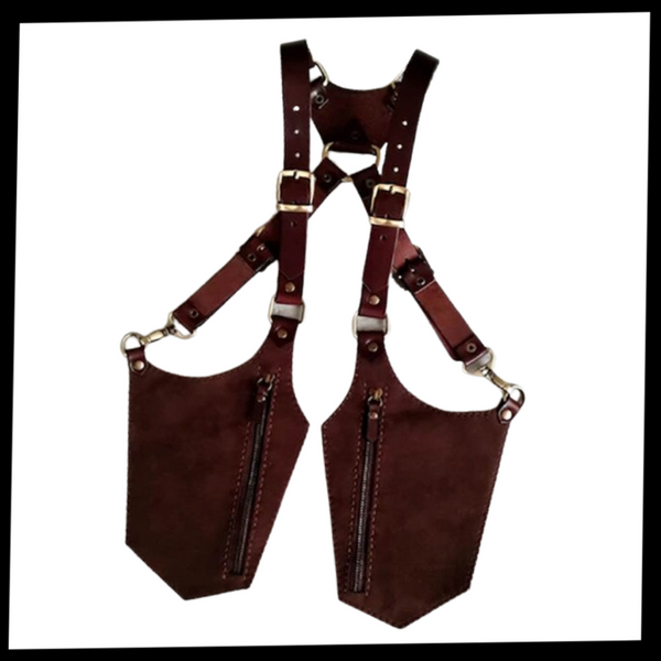 Medieval Leather Bag With Secure Anti Theft Design For Costumes