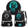 Glow In The Dark Anime Laptop Backpack With Built In USB Charger