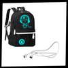 Glow In The Dark Anime Laptop Backpack With Built In USB Charger