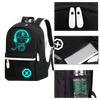 Glow In The Dark Anime Laptop Backpack With Built In USB Charger