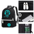 Glow In The Dark Anime Laptop Backpack With Built In USB Charger