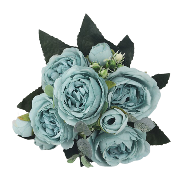Handmade Silk Peonies And Roses Bouquet With Realistic Look