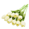 Long Stem Artificial Tulips, 10 Piece Pack, Realistic Home Decor