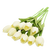 Long Stem Artificial Tulips, 10 Piece Pack, Realistic Home Decor