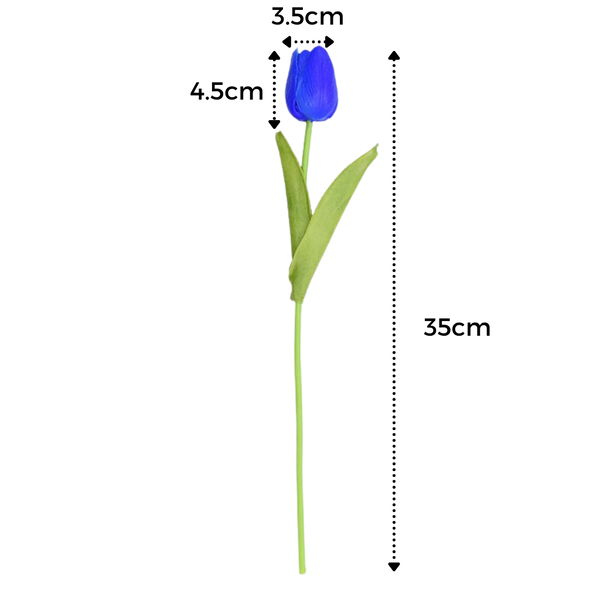 Long Stem Artificial Tulips, 10 Piece Pack, Realistic Home Decor