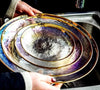 Aurora Gold Edge Glass Plate & Bowl