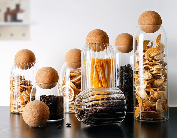 Autum Cork Rigged Glass Storage Jars