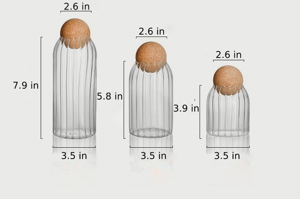 Autum Cork Rigged Glass Storage Jars