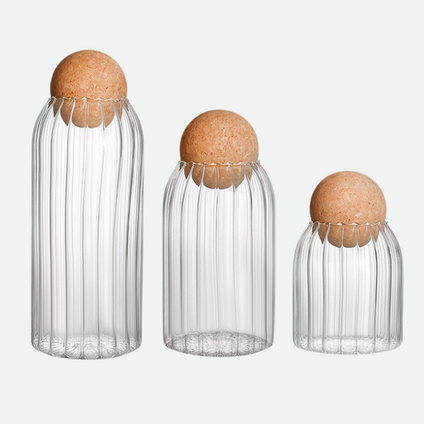 Autum Cork Rigged Glass Storage Jars