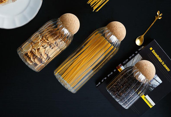 Autum Cork Rigged Glass Storage Jars