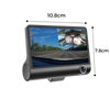 Three Lens Car Dash Cam With Front Interior Rear View 1080P HD