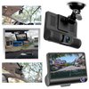 Three Lens Car Dash Cam With Front Interior Rear View 1080P HD